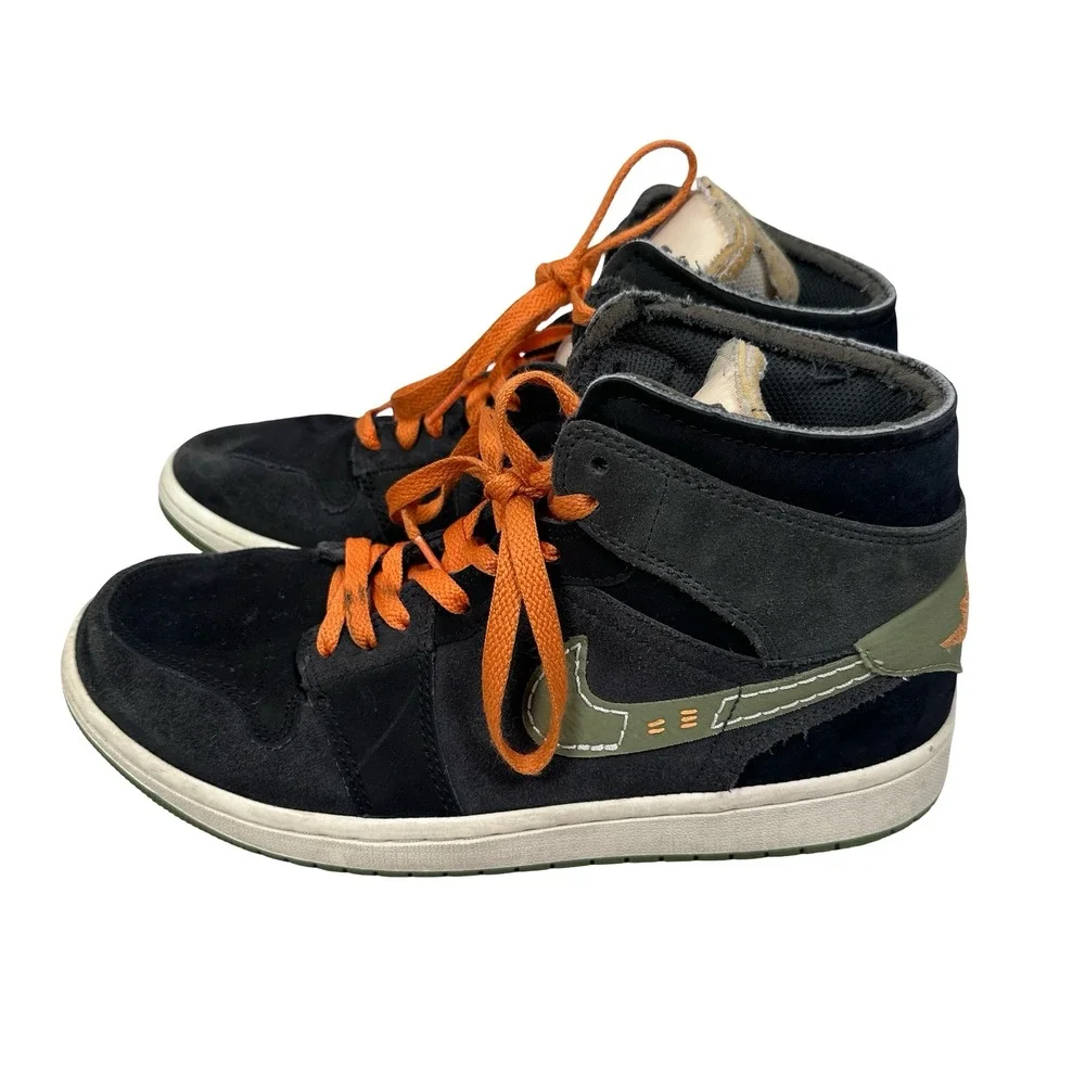 Air Jordan 1 Mid SE Craft‎ Black Olive Pale Ivory FD6817-003 Mens Size 9